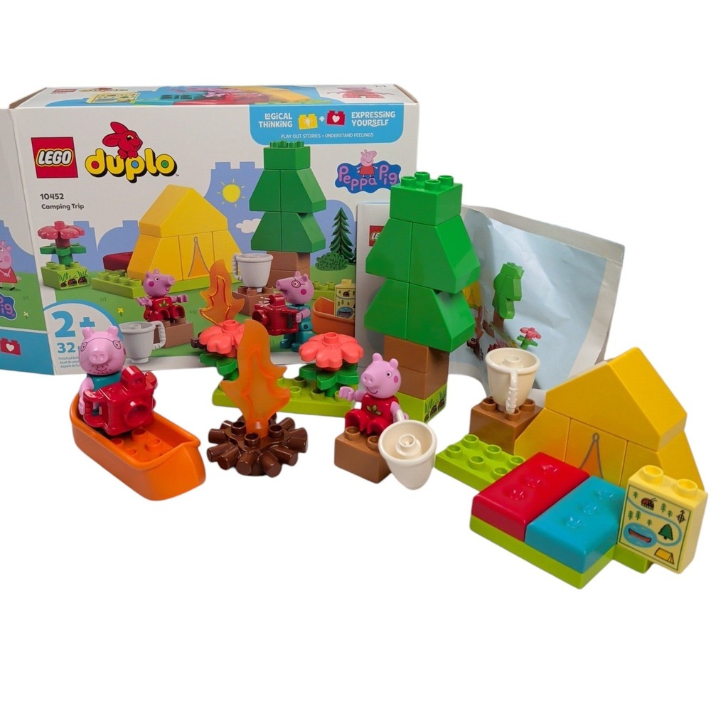 LEGO Duplo Peppa Pig Camping Trip 10452 Building Set 32 Pieces with Box Manual